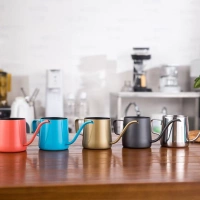 Kẹo tay màu cà phê nồi inox mini Thiết bị pha cà phê châu Âu treo tai cà phê miệng mỏng miệng dài máy xay cà phê cầm tay