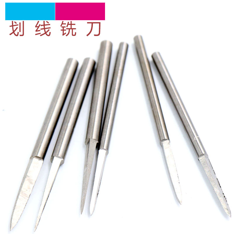 2 35MM Crossed Engraving Milling Cutter Woodworking Wood Carving Root Carved lettering nuclear engraving drawing line sketching nuclear carving tool