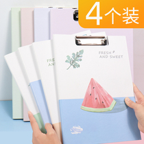 A4 board clip folder Paper splint Exam pad Writing clip Girl student cute paper data storage book Sheet music clip Office supplies Stationery multi-function paper homework book clip