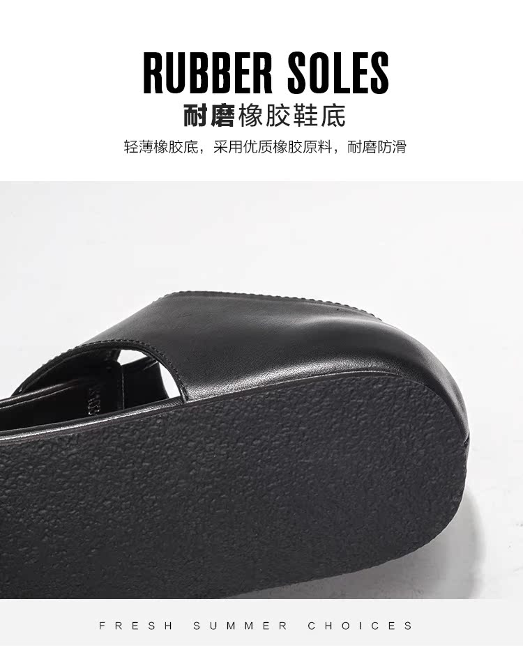 Dreambox2018 mùa hè mới cho nam Giày sandal da thoáng khí phiên bản Hàn Quốc của xu hướng giày trẻ trung roman dép sandal da nam xịn