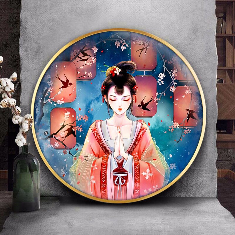 Taozhiyao praying for blessing cross stitch 2020 new thread embroidery living room small pieces hand embroidered figure ancient beauty beauty