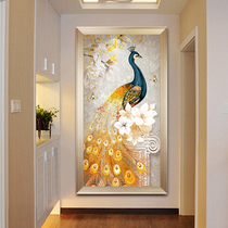  Mona Lisa cross stitch 2021 new living room thread embroidery simple modern peacock vertical version of the entrance corridor full of embroidery