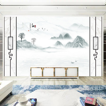 Wood-wood fiber integrated wall panel TV background wall modern minimalist living-room imitation marble material wall panel film and TV wall