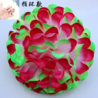 Цветы с двойным пальцем (красный смешанный светло -зеленый)