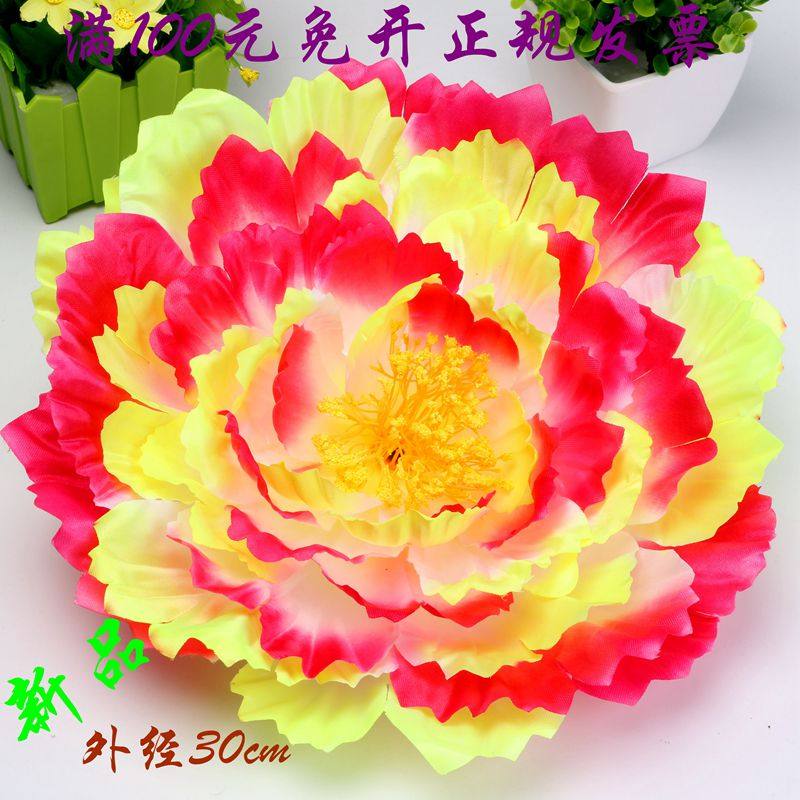 Dance Performance Hand Flower Emulation Peony Flowers Children Perform Wrist Flower floral headwear square dance handmade dance props