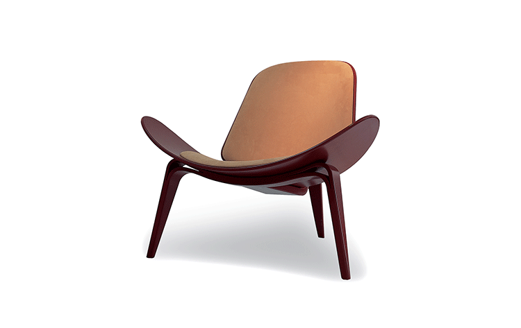 JuLanMake thiết kế nội thất SHELL CHAIR vỏ tam giác cong cong cong gỗ nụ cười ghế máy bay - Đồ nội thất thiết kế ghế sofa giường