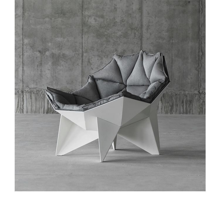 JuLanMake thiết kế nội thất sáng tạo Q1 LOUNGE CHAIR ghế phòng chờ ghế thép kính - Đồ nội thất thiết kế sofa nỉ
