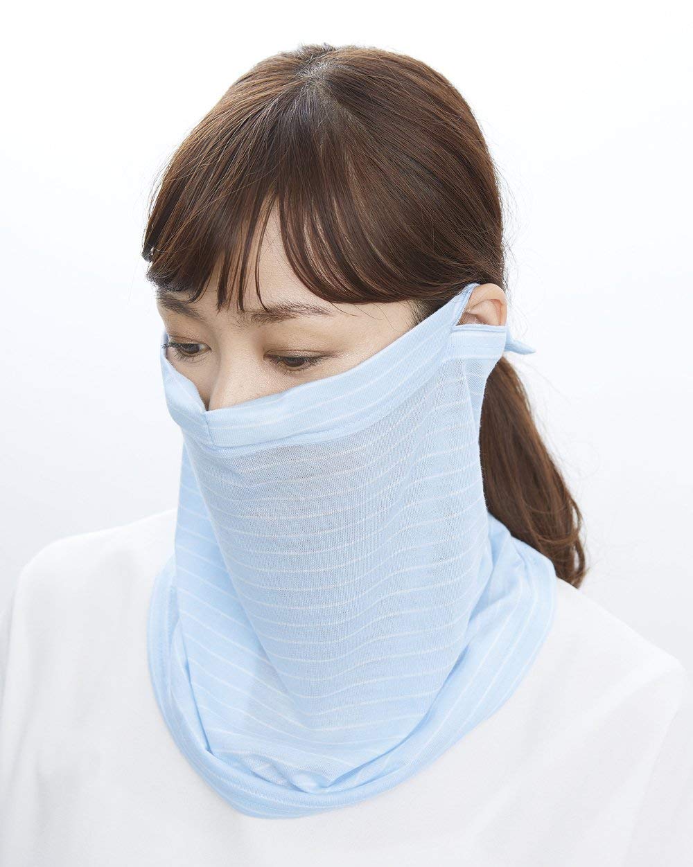 正 Nhật bản điều dưỡng cổ Sun cổ che mặt nạ UV UV Breathable Scarf khô nhanh lạnh mặt nạ khăn trùm đầu ninja đi phượt