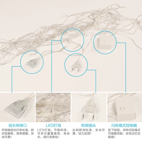 Весенний фестиваль Гирлянды Мигающие красочные огни 5 м 10 м Декоративные неоновые подвесные светильники Звездные маленькие лампочки Новогодние подключаемые елочные огни