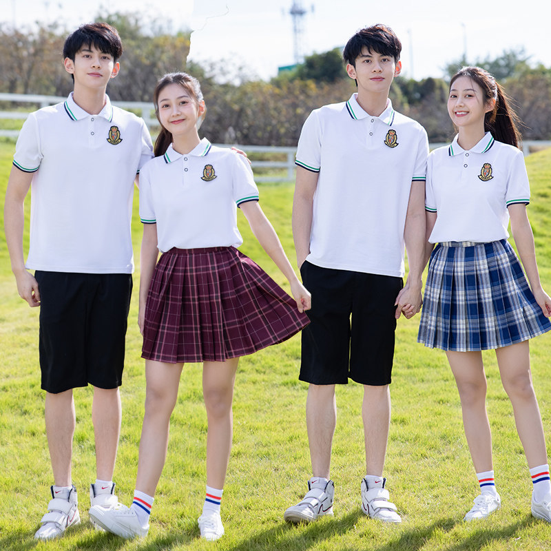 691 school uniform suit junior high school students class uniform summer British college style Korean primary school graduation photo sports meeting