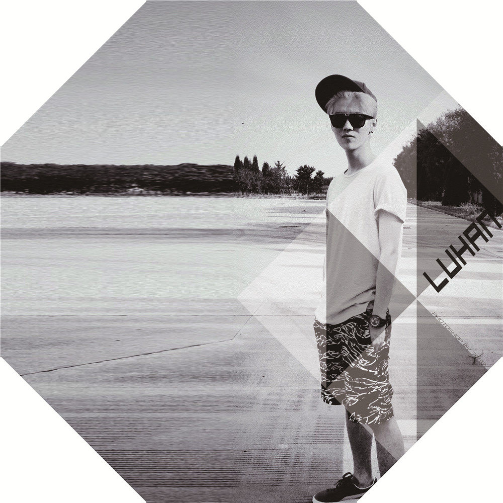 Luhan's new umbrella star fans should help custom vinyl sunshade UV sunshade men and women gifts