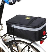 Car driving electric folding bicycle special rear seat bag enlarged waterproof battery pack mountain bike rack tail bag