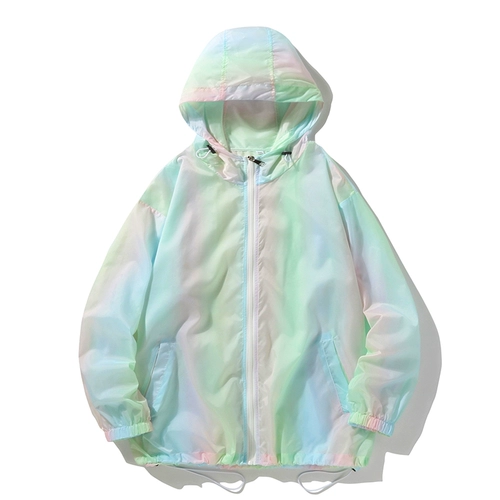 Летняя светоотражающая трендовая одежда для защиты от солнца, тонкая брендовая мужская толстовка с капюшоном, оверсайз