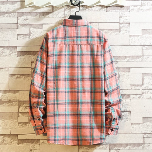 Брендовая осенняя розовая трендовая рубашка, наклейки, универсальная куртка, в корейском стиле