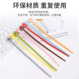 Силиконовые кабельные стяжки с веревкой, мощный универсальный шнур питания