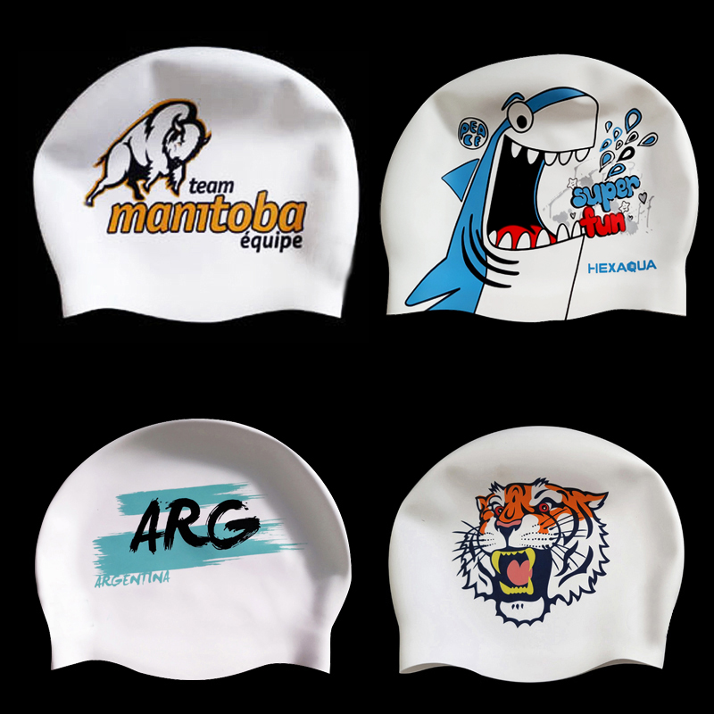 Adults and children, one size fits all, pure silicone men's and women's swimming caps with minor flaws