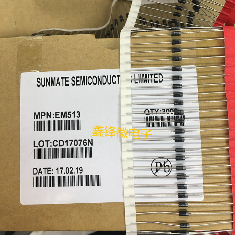 EM513 high back pressure diode EM513 1A 1600V straight plug DO-41 high voltage rectifier diode