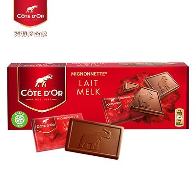 亿滋克特多金象比利时进口巧克力盒装240g黑巧克力闺蜜分享零食