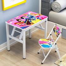 Desk Mini Kindergarten Girls Desk Portable Learning Table Storage Primary School Childrens Table and Chair Foldable