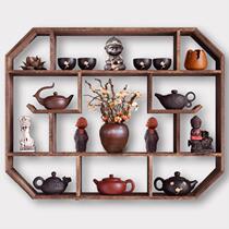 Double-layer finishing frame pendulum bogusan simple decorative frame solid wood wall Wall Wall Wall shelf Zen Zen