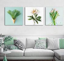 Three background new Chinese living room hanging painting decorative painting porch high-end room wall wall painting indoor combination wall