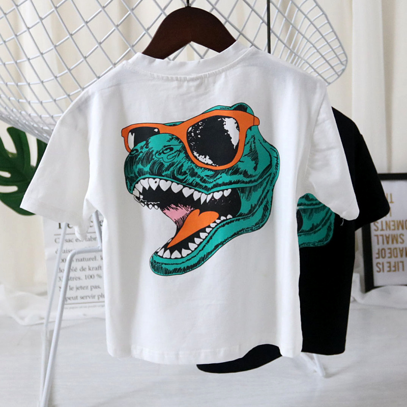 2019 quần áo trẻ em sơ sinh cho bé áo thun ngắn tay cho bé mùa hè áo khoác bé trai mùa hè váy hè trường đại học Tsinghua tay áo ngắn - Áo thun kinh doanh quần áo trẻ em