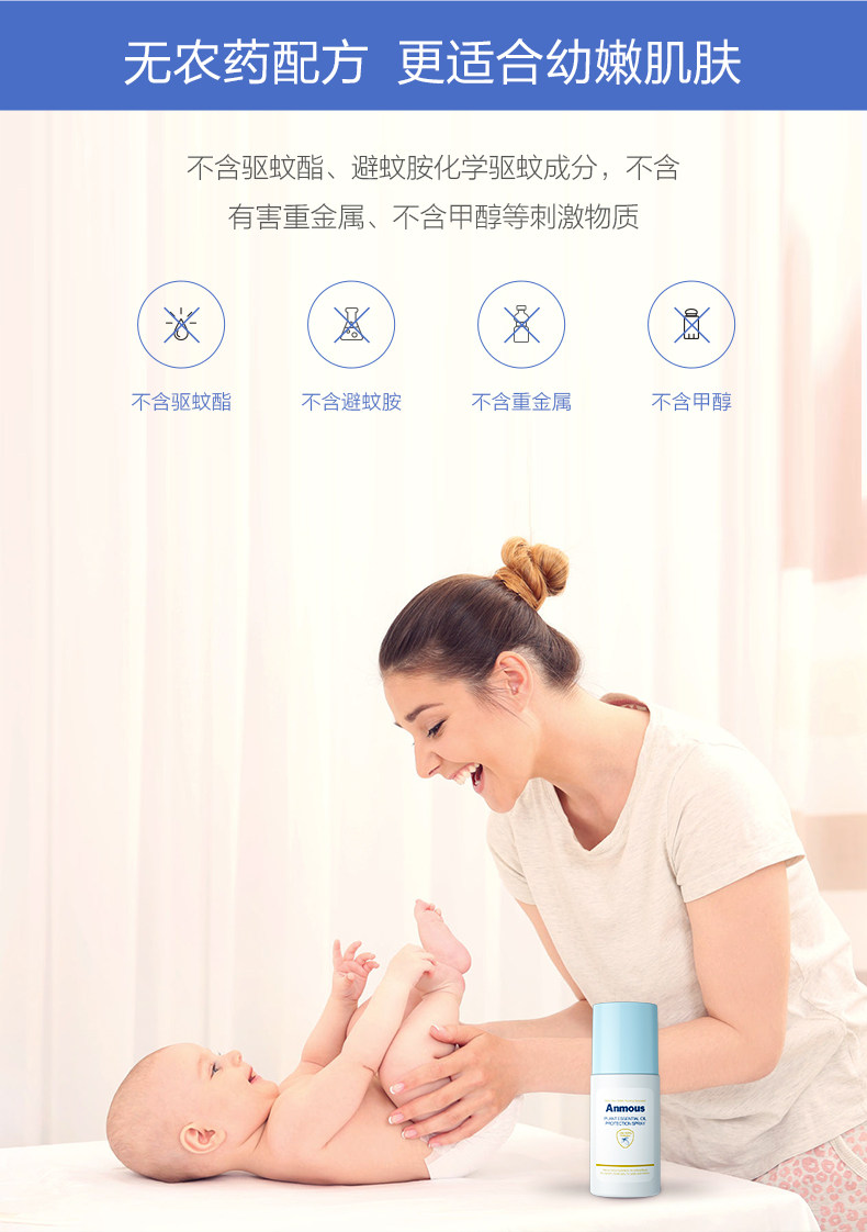 德国 安慕斯 驱蚊喷雾 100ml*2瓶 母婴可用 图5