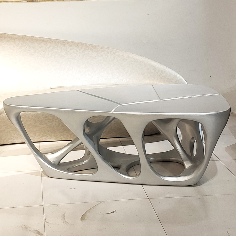 Italian design Zaha Hadid Profiled Tea Table Master Quality Fiberglass Customized Hotel Boilerplate