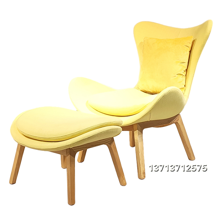 Spot Armchair Nordic leisure fabric leather leisure chair lazy chair hotel model room glass fiber