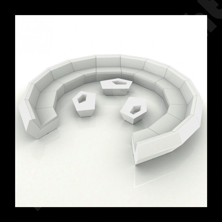 Vondpm round sofa fiberglass diamond combination sofa outdoor high-end hotel sofa