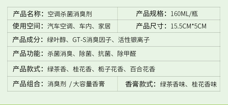Loại bỏ mùi hôi, loại bỏ các nguồn cung cấp xe có mùi, khử mùi làm mát không khí và ngửi mùi xe trong xe. - Sản phẩm làm sạch xe