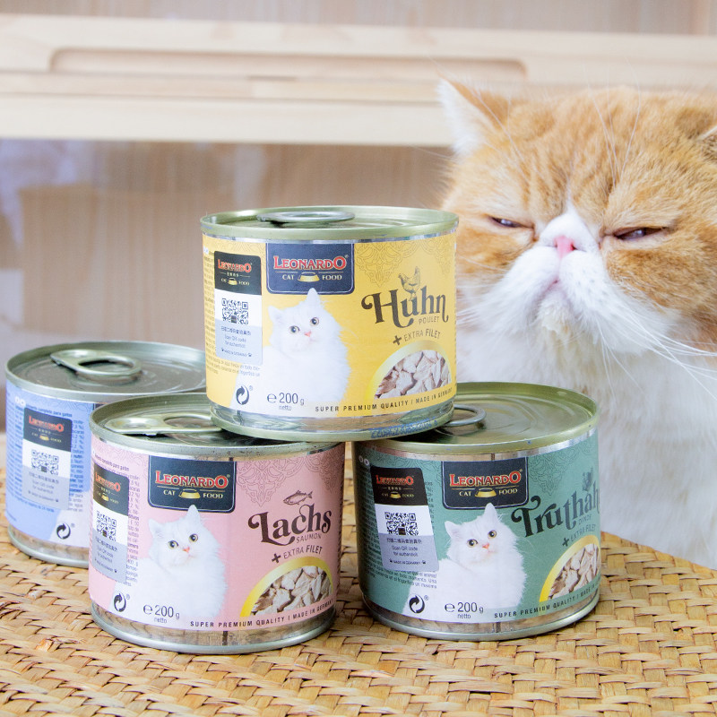Кошки закуски 土猫 德国莱昂纳多小李子猫罐头高含肉量成幼猫主食罐营养增肥6罐