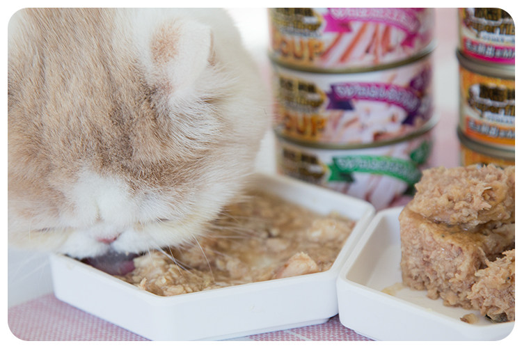 Кошки закуски 土猫宠物 日本激密纤维去毛球猫罐头80g24罐成幼猫浓汤罐湿粮零食