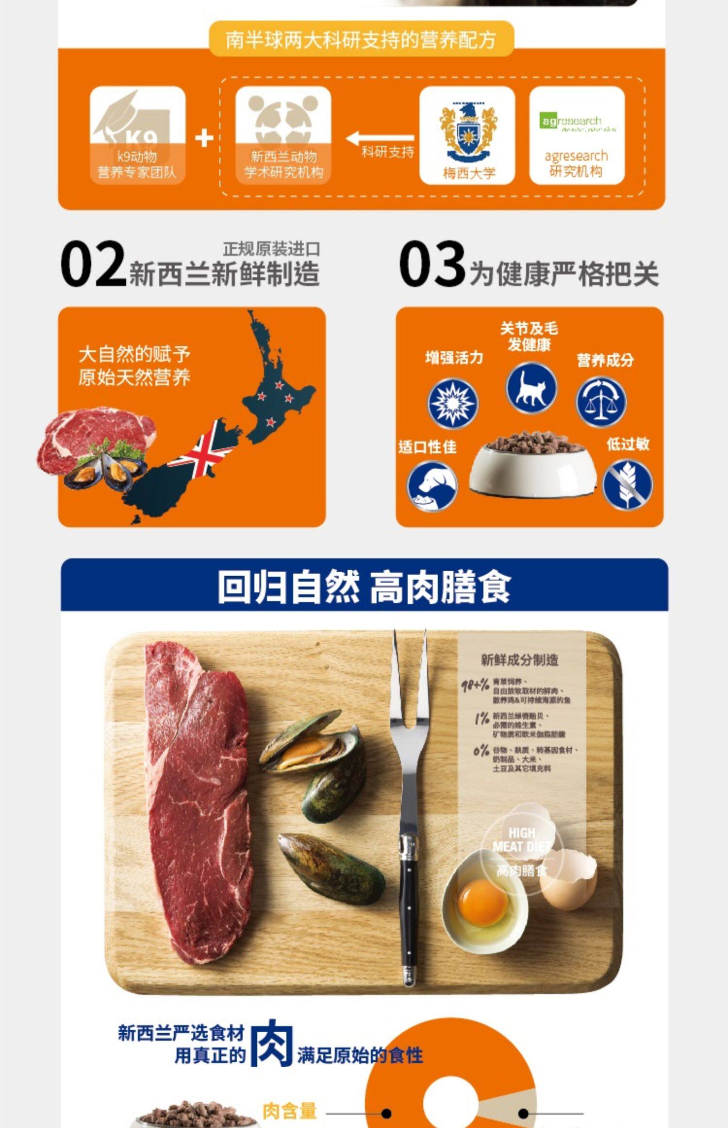Кошки закуски 土猫宠物 新西兰k9无谷物成幼猫主食罐头湿粮猫咪零食85g170g*6罐