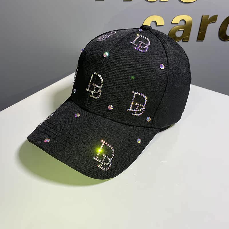 网红同款NYC水钻棒球帽女逛街时尚鸭舌帽旅游百搭防晒遮阳帽子男详情图15