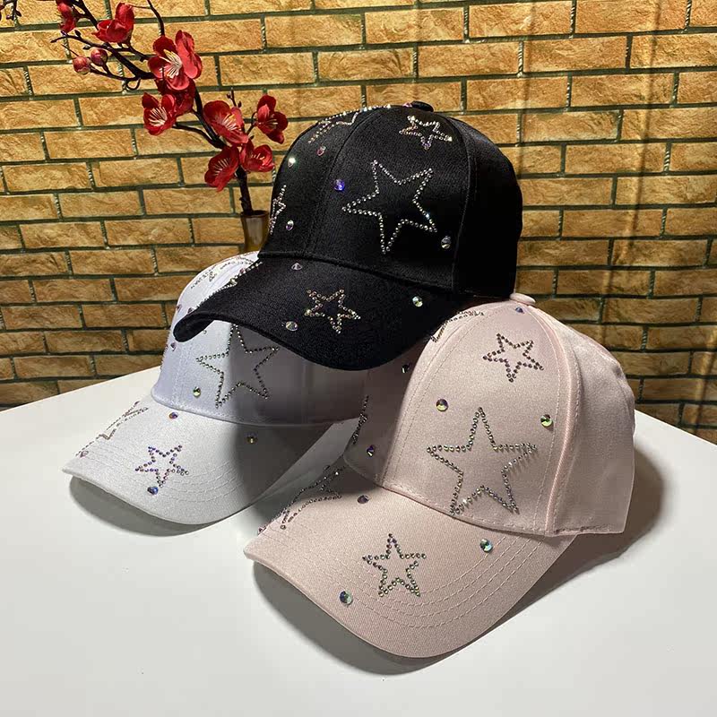 网红同款NYC水钻棒球帽女逛街时尚鸭舌帽旅游百搭防晒遮阳帽子男详情图19