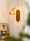 Lamp Ji Solid Wood Vintage Wall Lamp Wabi-Sabi Style Guesthouse Hallway Atmosphere Living Room Retro Bedroom Bedside Decorative Lighting Fixture