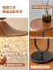 Water Drop Floor Lamp Next to the Sofa in the Living Room, High-End Walnut Color Storage Rack Integrated Side Table, Bedroom Ambient Light