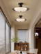 French Mid-Century Style Ceiling Light for Entryway, American Retro Light Luxury Corridor Light, Cloakroom Balcony Lighting Fixtures