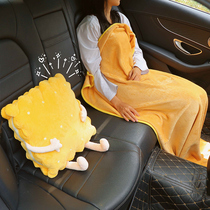 Car pillow quilt dual-use four seasons Universal creative cartoon car multi-function sleeping plush air conditioning quilt summer