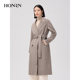 HONRN/Red Man Lace-up Waist Mid-Length Double-sided Woolen Coat for Women Autumn and Winter HI59OD005