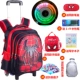 Xe đẩy học sinh Spider-Man Học sinh 1-3-6 Lớp trẻ em trai Xe đẩy cầu thang sáu bánh Túi 6-12 tuổi 8 - Túi bé / Ba lô / Hành lý cặp đi học trẻ em