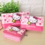 Hello kitty mèo phim hoạt hình đồng xu ví ngắn đoạn Hàn Quốc của anime trẻ em dễ thương dây kéo ví - Ví tiền ví da nữ cao cấp