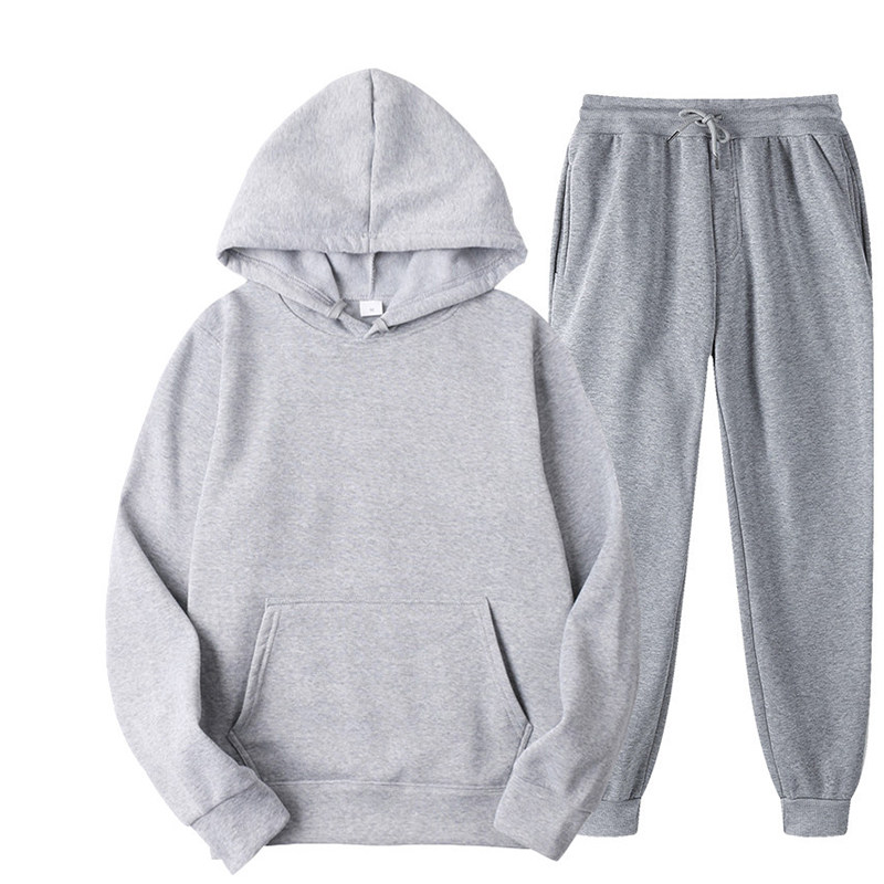 Мода Set ts oversized hooded long sleeve hoodie sport pants lady suit