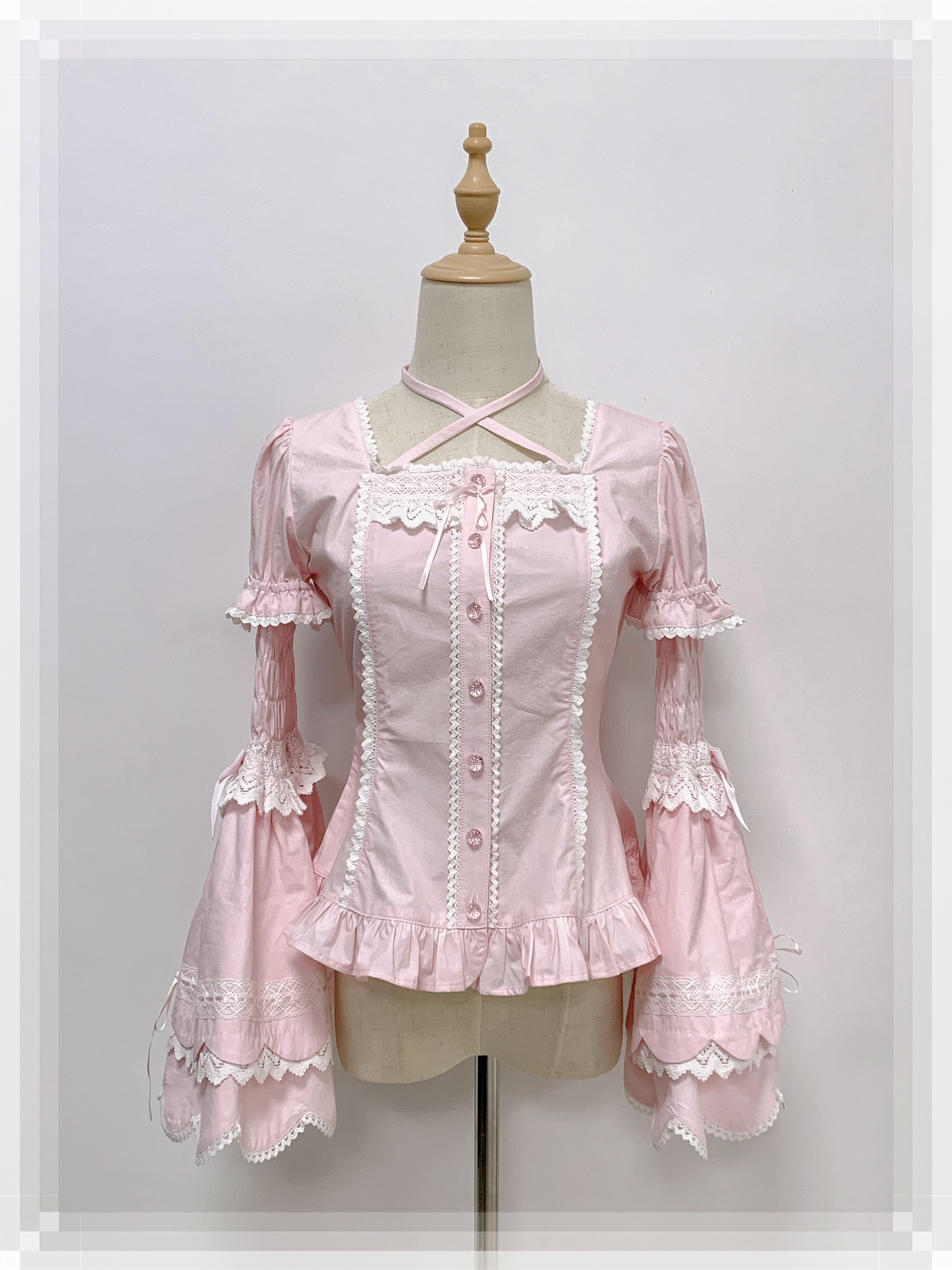 【 * Spring day peach Woman * series   shirt Full payment make an appointment   The regiment has been cut off ! ! 】 Lolita Gu Zao pure cotton shirt