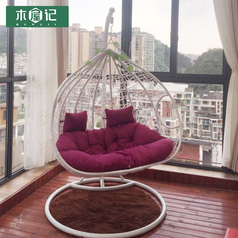 Hanging chair Swing Basket BASKET Vine Chair Home outdoor Swing Set Cradle Chair Mesh Red Ins Hanging Basket Rattan Chair Double Chandelia