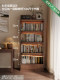 Dust-Proof Bookcase with Glass Door Display Cabinet Storage Cabinet Living Room American-Style Solid Wood Bookshelf with Door Storage Floor Cabinet