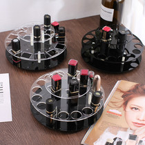 Acrylic 360 degree rotating lipstick storage box storage rack desktop lip glaze cosmetics display shelf