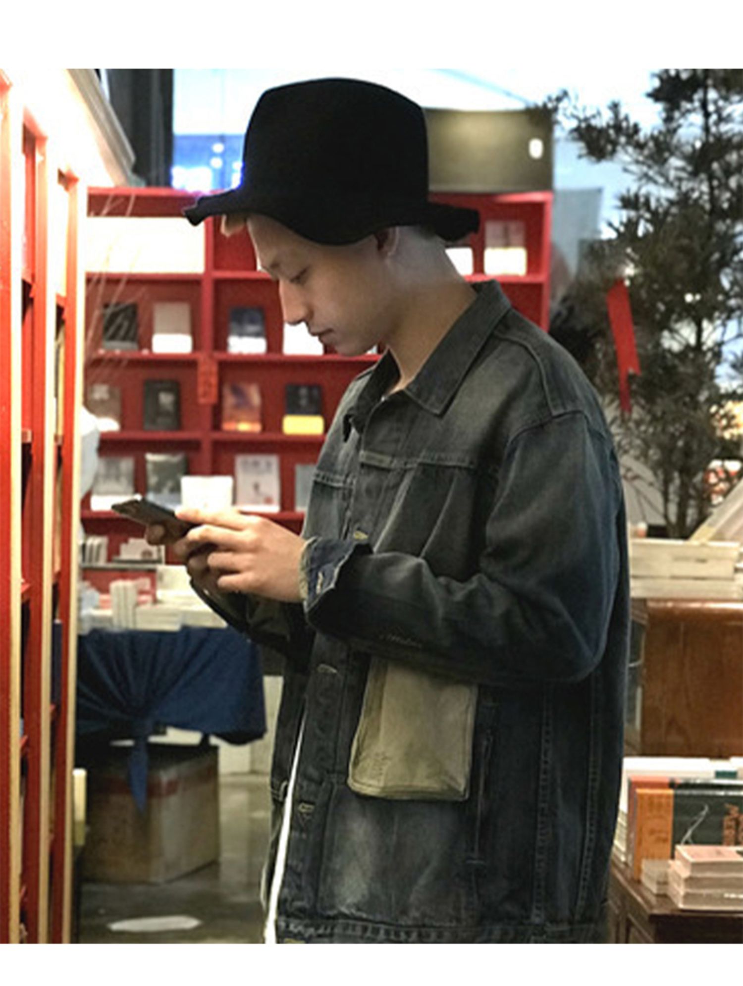 BÂY GIỜ 18AW HBT DENIM JACKET Yu Wenle Công cụ giặt áo khoác denim - Áo khoác đôi áo đôi nam nữ