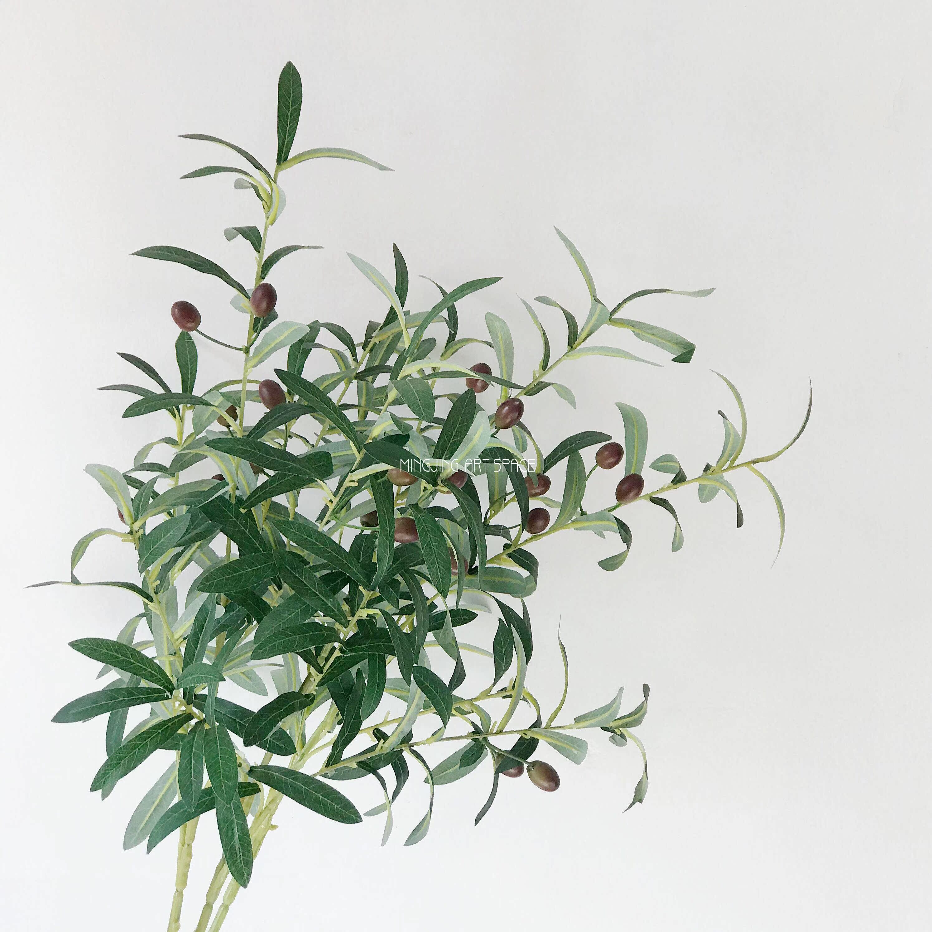 ins Nordic simulation olive branch soft green plant photo photography props fake branch floral decoration flower material